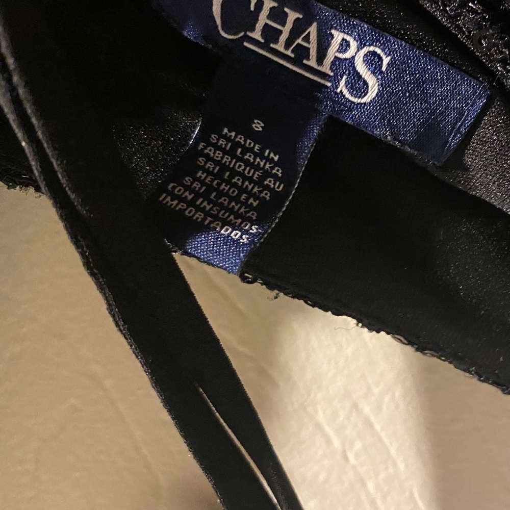 Chaps - Black Sequin Flutter Sleeve Jumpsuit - Si… - image 7